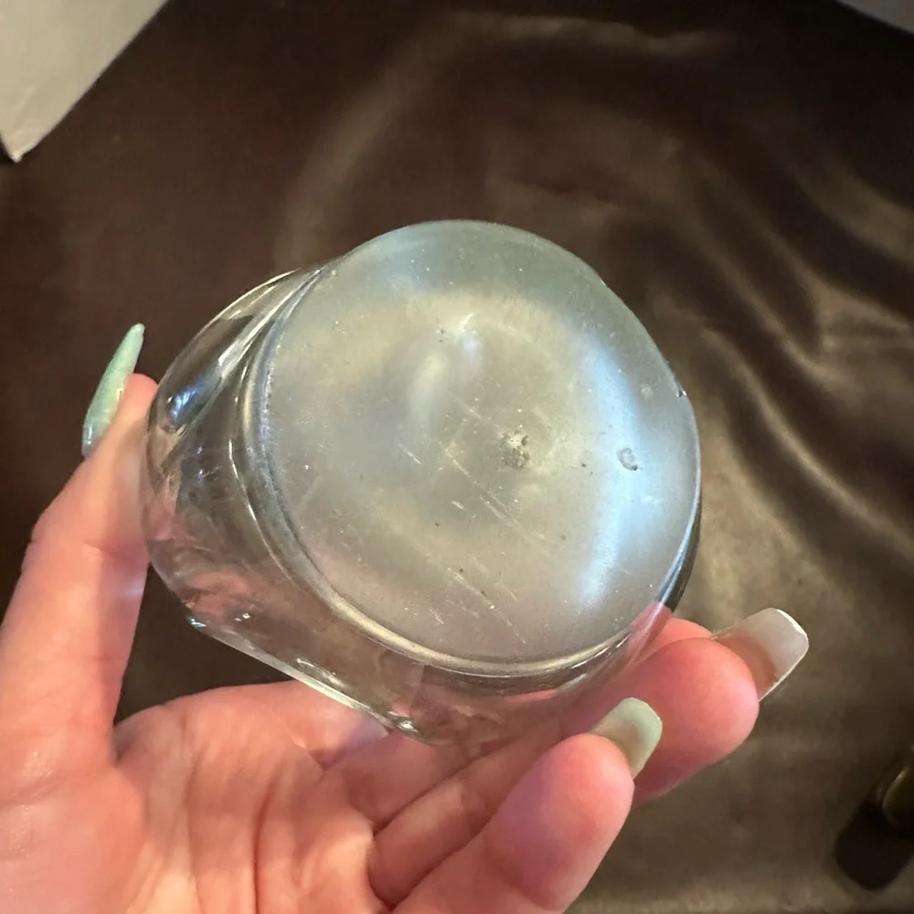 Hand blown glass votive holder
